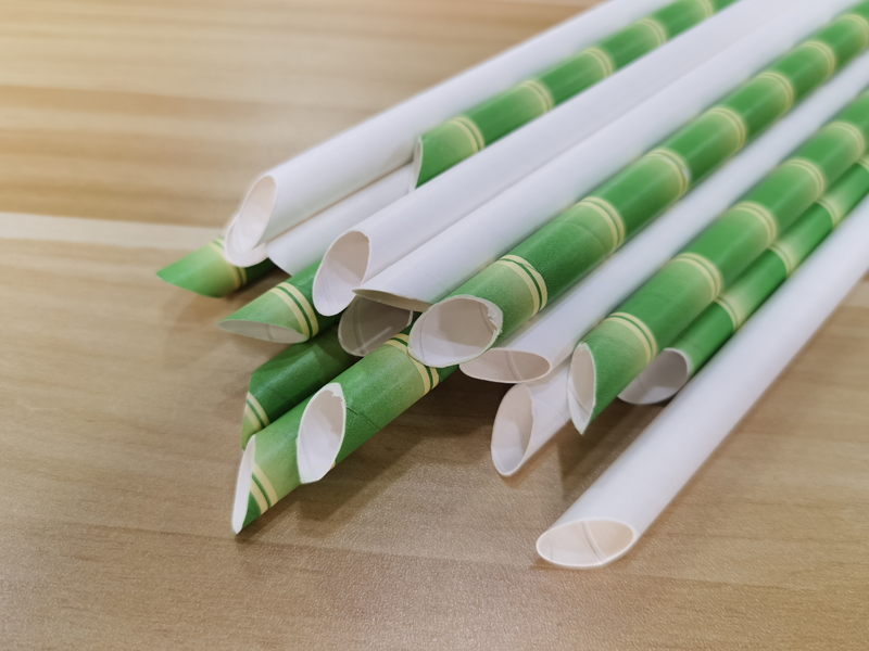 Traditional paper straw sample display